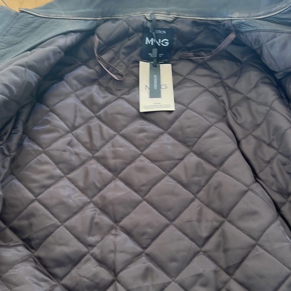 Mango oversized distressed leather jacket - Picture 4 of 5